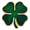 Holiday - Green Four Leaf Clover Pin